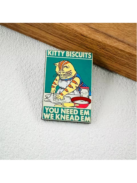 Unbranded Jewelry - Funny Baking Kitty Biscuits Enamel Pin
